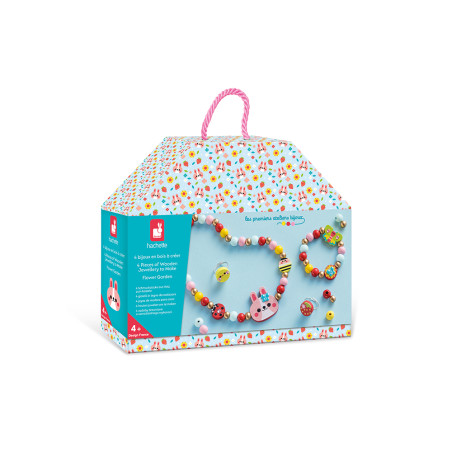 4 bijoux en bois à créer Flower Garden JANOD