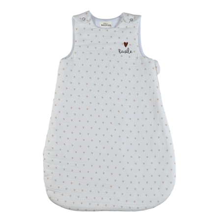Gigoteuse été ATELIER WAGRAM, gaze coeurs, personnalisable