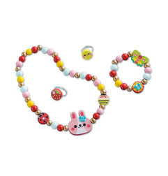 4 bijoux en bois à créer Flower Garden JANOD