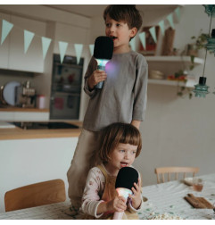 Micro pour karaoké KidyMic KIDYWOLF, Bleu