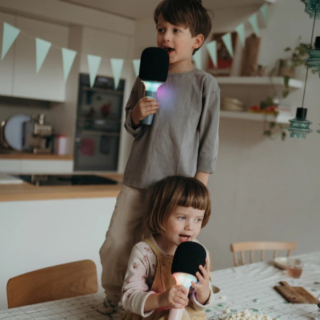 Micro pour karaoké KidyMic KIDYWOLF, Bleu