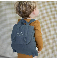 Sac à dos Marceau PETIT PICOTIN, personnalisable, bleu souris