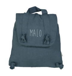 Sac à dos Marceau PETIT PICOTIN, personnalisable, bleu souris