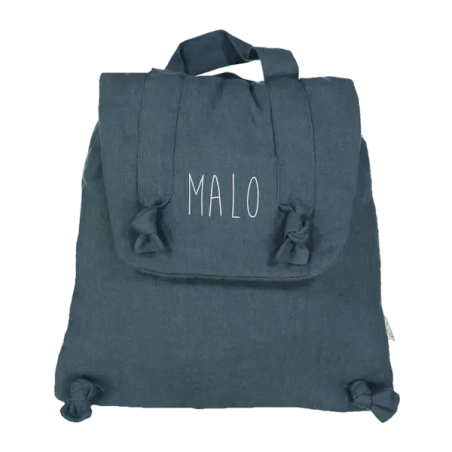 Sac à dos Marceau PETIT PICOTIN, personnalisable, bleu souris