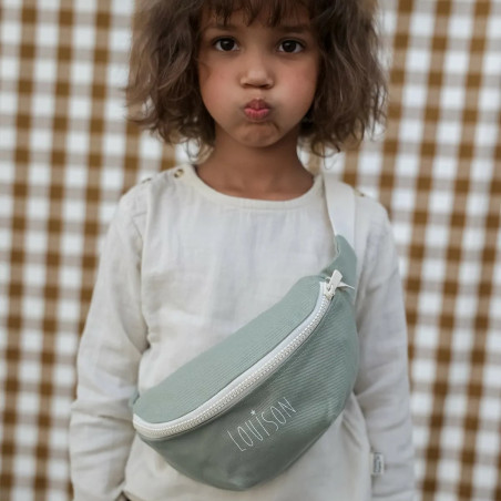 Sac banane Suzanne PETIT PICOTIN, personnalisable, bleu souris