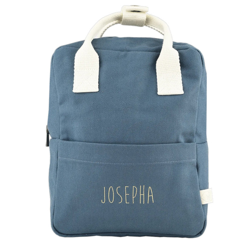 Sac à dos Roméo PETIT PICOTIN, personnalisable, bleu souris