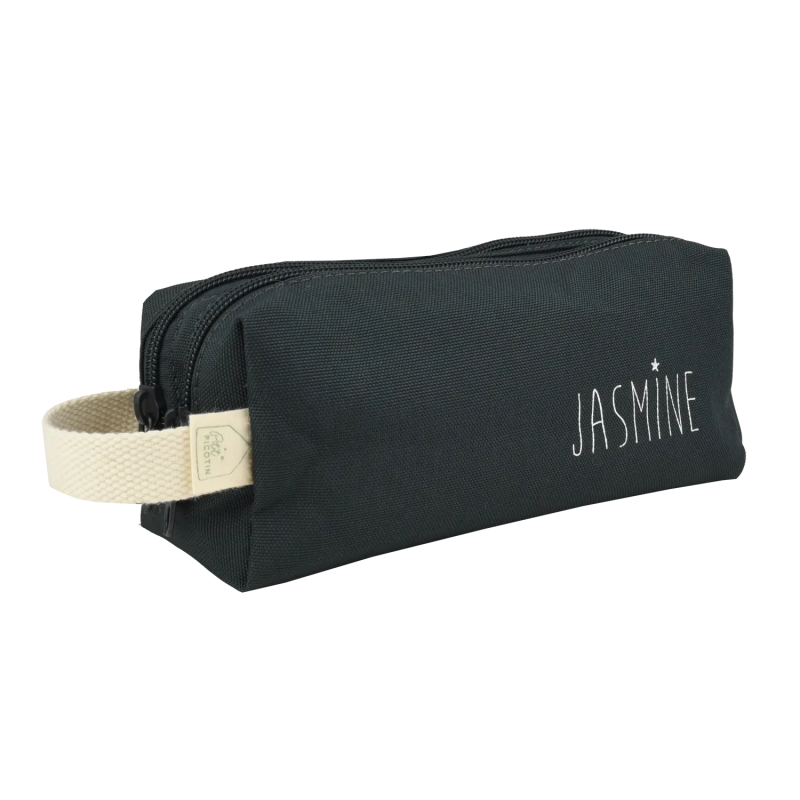 Trousse à crayons Ninon PETIT PICOTIN, personnalisable, bleu souris