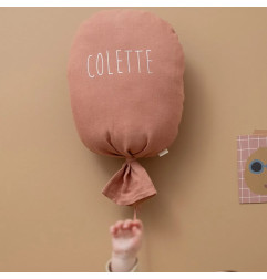 Ballon décoratif Gaston PETIT PICOTIN, personnalisable, bois de rose