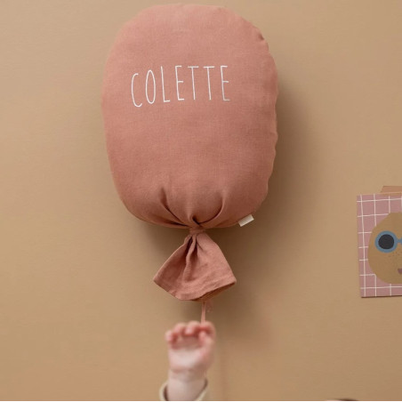 Ballon décoratif Gaston PETIT PICOTIN, personnalisable, bois de rose