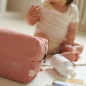 Trousse de toilette Paulette PETIT PICOTIN, personnalisable, bois de rose