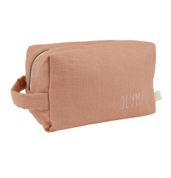 Trousse de toilette Paulette PETIT PICOTIN, personnalisable, bois de rose