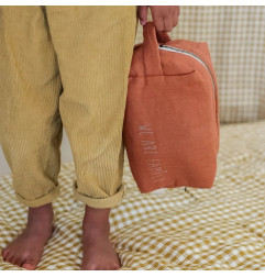 Trousse de toilette Paulette PETIT PICOTIN, personnalisable, tomette