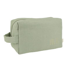 Trousse de toilette Paulette PETIT PICOTIN, personnalisable, amande