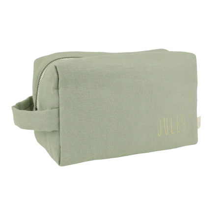 Trousse de toilette Paulette PETIT PICOTIN, personnalisable, amande
