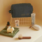Trousse de toilette Paulette PETIT PICOTIN, personnalisable, bleu souris