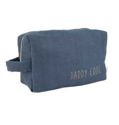 Trousse de toilette Paulette PETIT PICOTIN, personnalisable, bleu souris