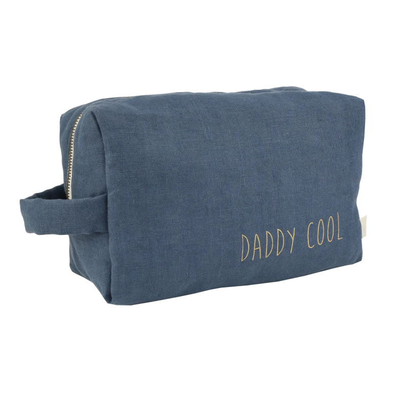 Trousse de toilette Paulette PETIT PICOTIN, personnalisable, bleu souris