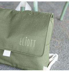 Cartable Raphaël PETIT PICOTIN, personnalisable, vert olive