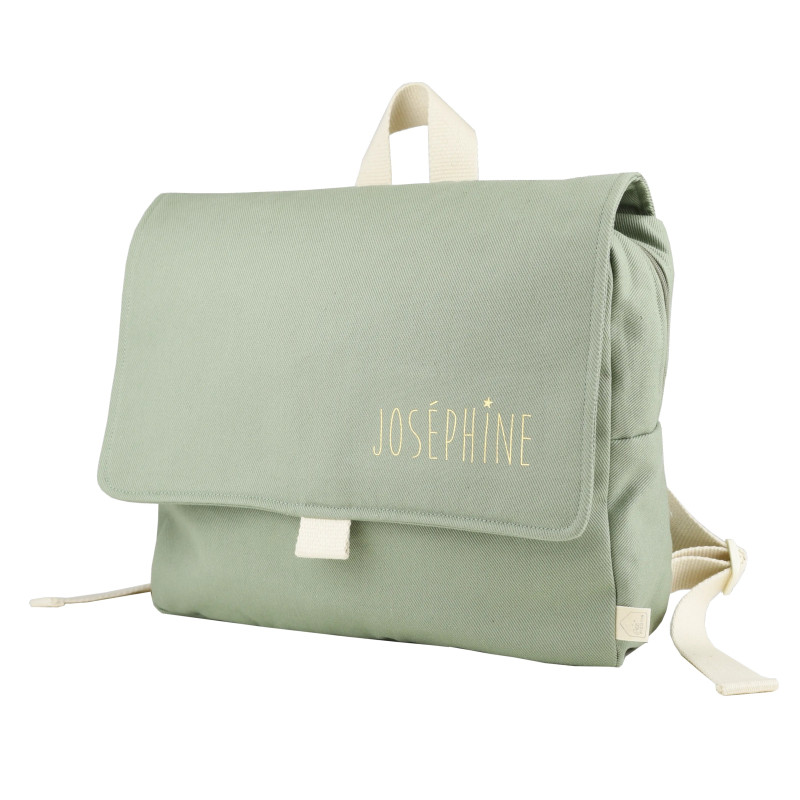 Cartable Raphaël PETIT PICOTIN, personnalisable, amande