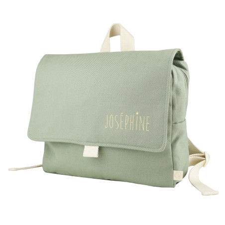 Cartable Raphaël PETIT PICOTIN, personnalisable, amande