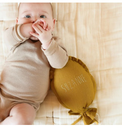 Boîte à musique Ballon Lucien PETIT PICOTIN, personnalisable, ocre