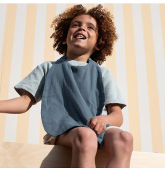 Serviette de table élastiquée Gab PETIT PICOTIN, bleu souris