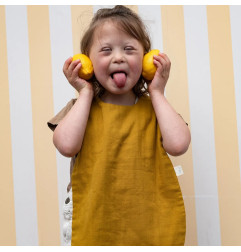 Serviette de table élastiquée Gab PETIT PICOTIN, ocre