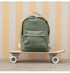 Sac à dos Diego PETIT PICOTIN, personnalisable, vert olive