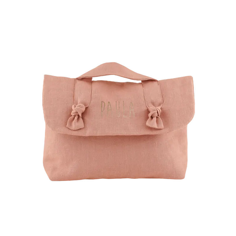 Trousse de toilette Lucette PETIT PICOTIN, personnalisable, bois de rose