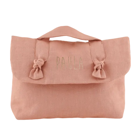 Trousse de toilette Lucette PETIT PICOTIN, personnalisable, bois de rose