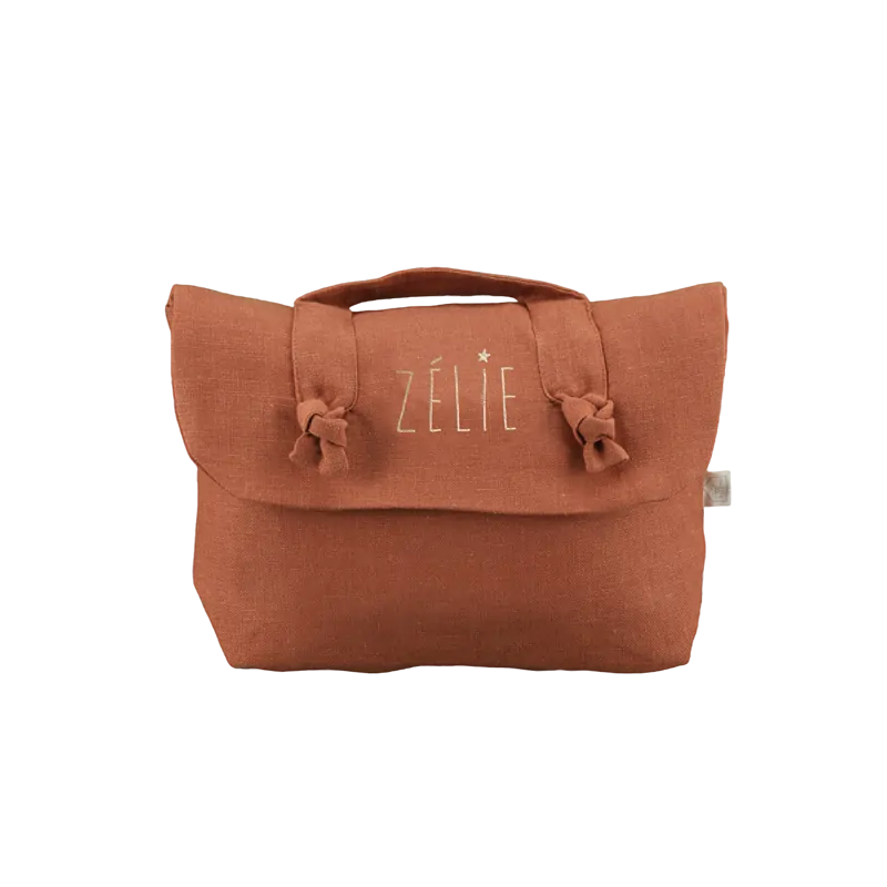 Trousse de toilette Lucette PETIT PICOTIN, personnalisable, tomette