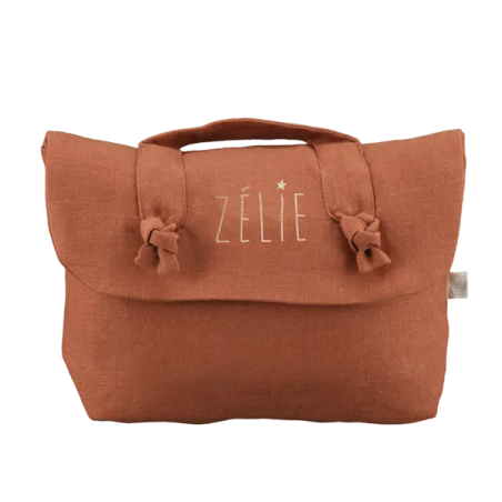 Trousse de toilette Lucette PETIT PICOTIN, personnalisable, tomette