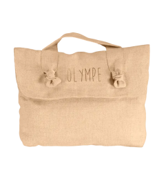 Trousse de toilette Lucette PETIT PICOTIN, personnalisable, biscuit