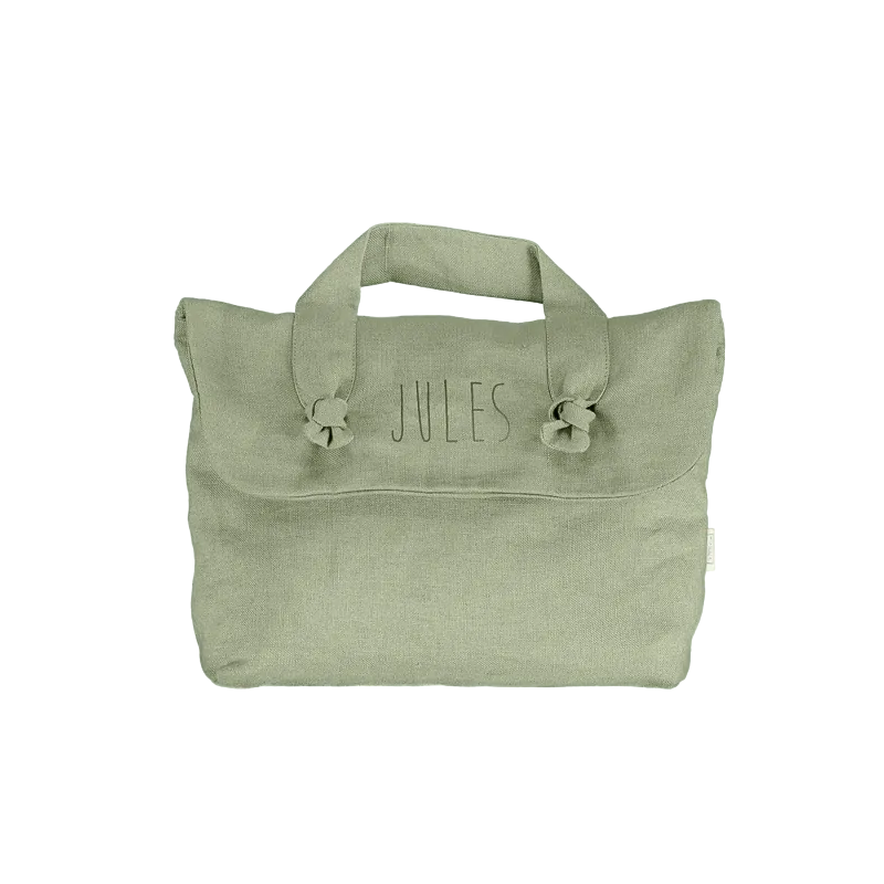 Trousse de toilette Lucette PETIT PICOTIN, personnalisable, amande