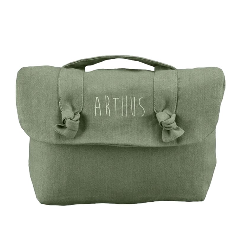 Trousse de toilette Lucette PETIT PICOTIN, personnalisable, vert olive Trousse de toilette Lucette PETIT PICOTIN, personnalisable, vert olive