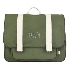 Cartable Paul PETIT PICOTIN, vert olive, personnalisable