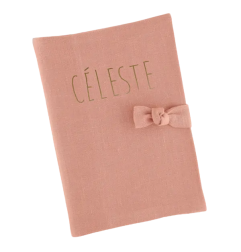 Protège carnet de santé Barnabé PETIT PICOTIN, bois de rose, personnalisable