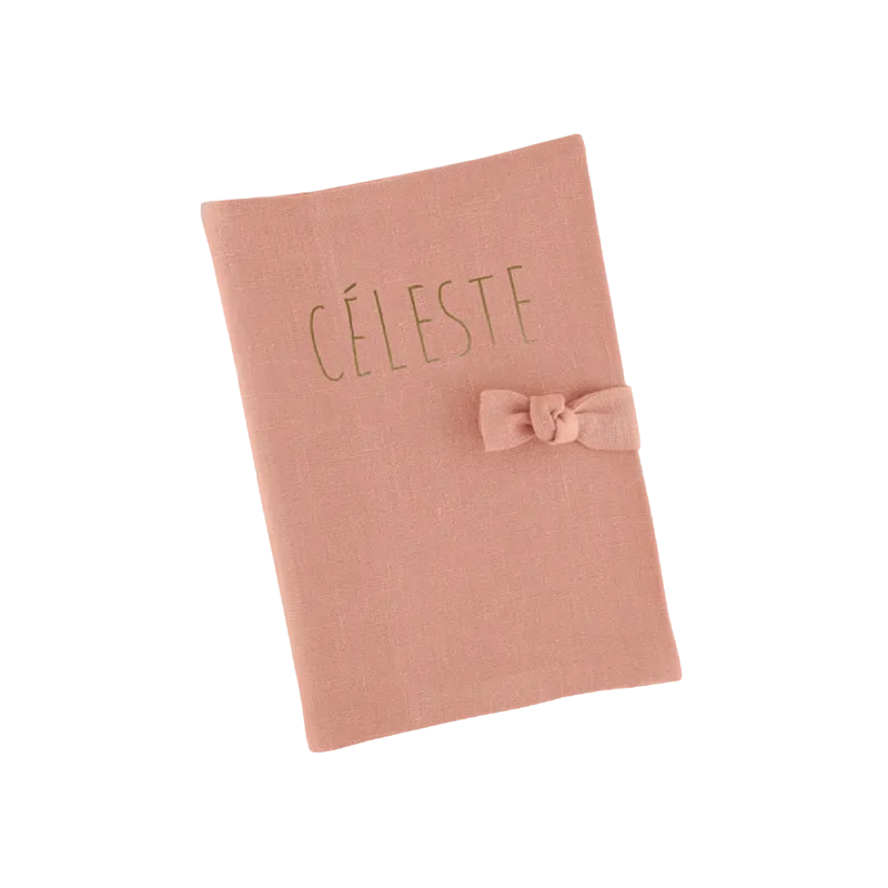 Protège carnet de santé Barnabé PETIT PICOTIN, bois de rose, personnalisable