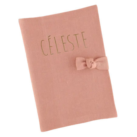 Protège carnet de santé Barnabé PETIT PICOTIN, bois de rose, personnalisable