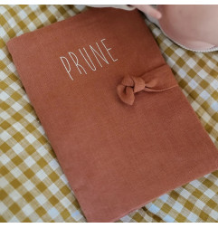 Protège carnet de santé Barnabé PETIT PICOTIN, tomette, personnalisable