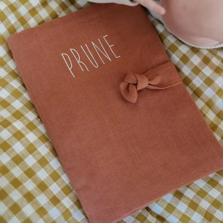 Protège carnet de santé Barnabé PETIT PICOTIN, tomette, personnalisable