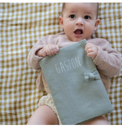 Protège carnet de santé Barnabé PETIT PICOTIN, vert amande, personnalisable