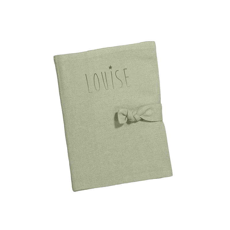 Protège carnet de santé Barnabé PETIT PICOTIN, vert amande, personnalisable