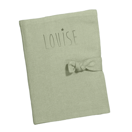 Protège carnet de santé Barnabé PETIT PICOTIN, vert amande, personnalisable