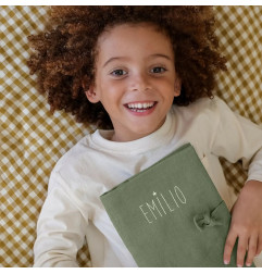 Protège carnet de santé Barnabé PETIT PICOTIN, vert olive, personnalisable