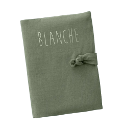 Protège carnet de santé Barnabé PETIT PICOTIN, vert olive, personnalisable