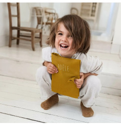 Protège carnet de santé Barnabé PETIT PICOTIN, ocre, personnalisable