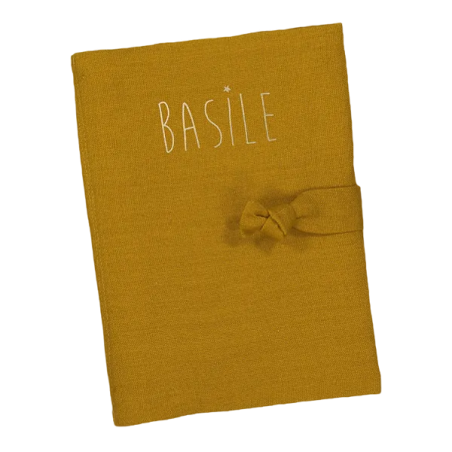 Protège carnet de santé Barnabé PETIT PICOTIN, ocre, personnalisable