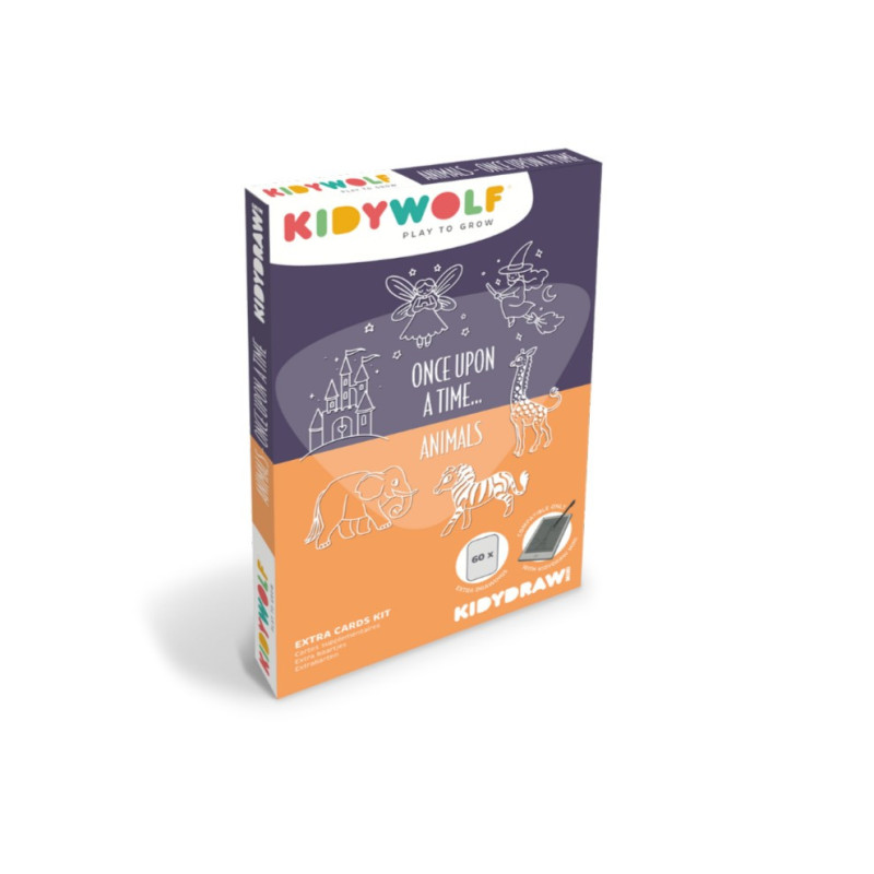 Recharge de dessins pour tablette nomade KidyDraw Mini KIDYWOLF, Il Était une Fois et Animaux