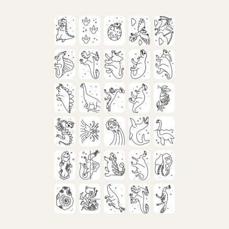 Recharge de dessins pour tablette nomade KidyDraw Mini KIDYWOLF, Animaux du Monde et Océans et Pirates